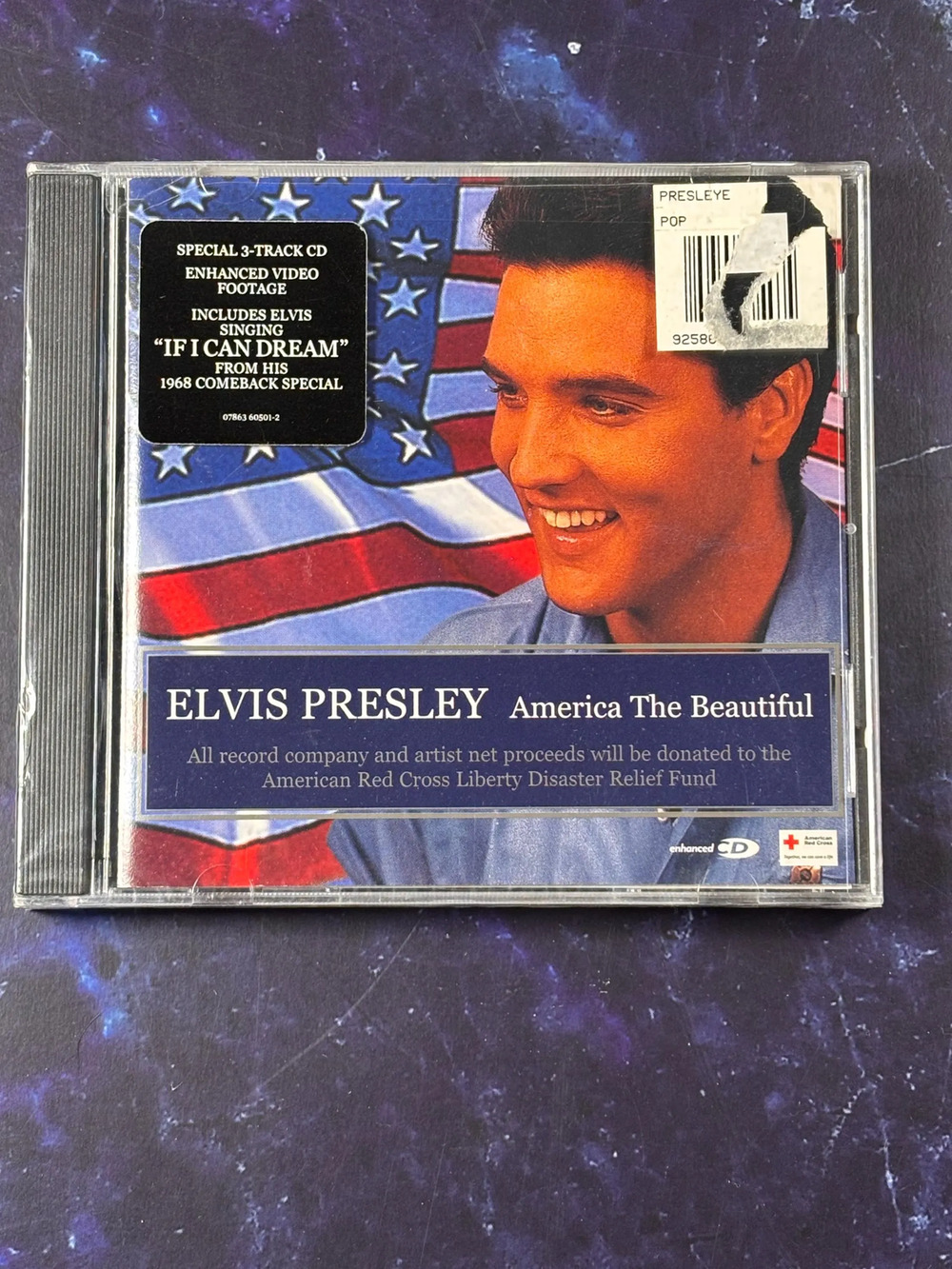 Elvis Presley America The Beautiful CD Single 2001 RCA w/ Hype Sealed Brand New